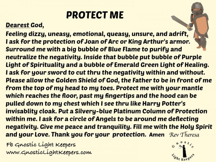 For when you are not really feeling yourself… Protect Me Prayer v 6