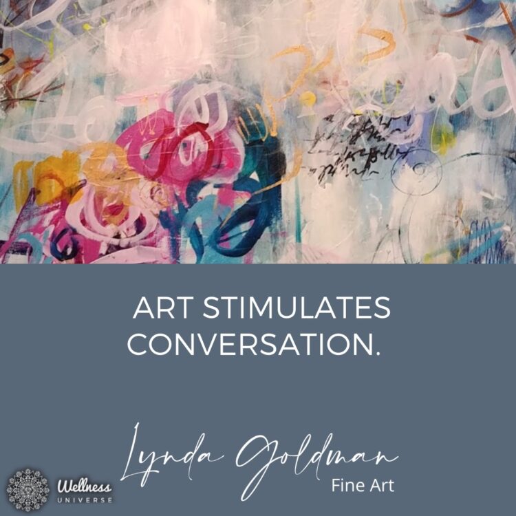 About the Artist/Author – Lynda Goldman is an acomplished author, activist, and abstract artis