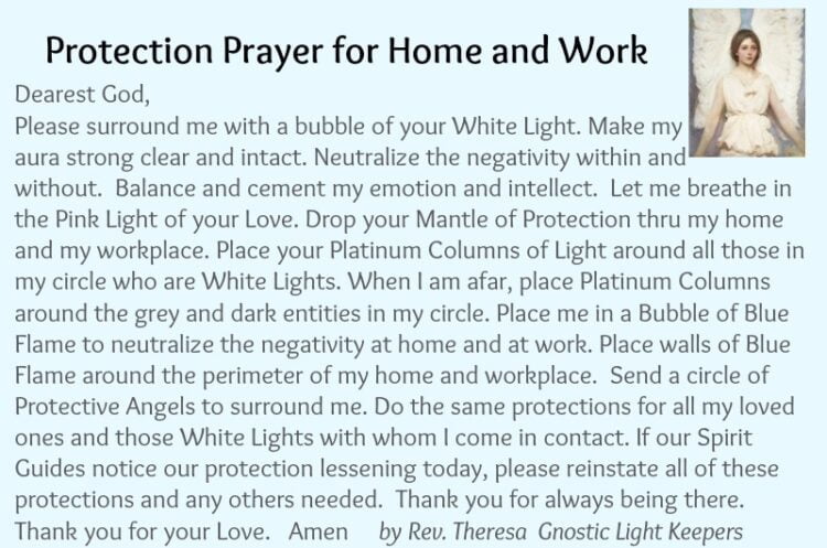 Protection Prayer for Home and Work