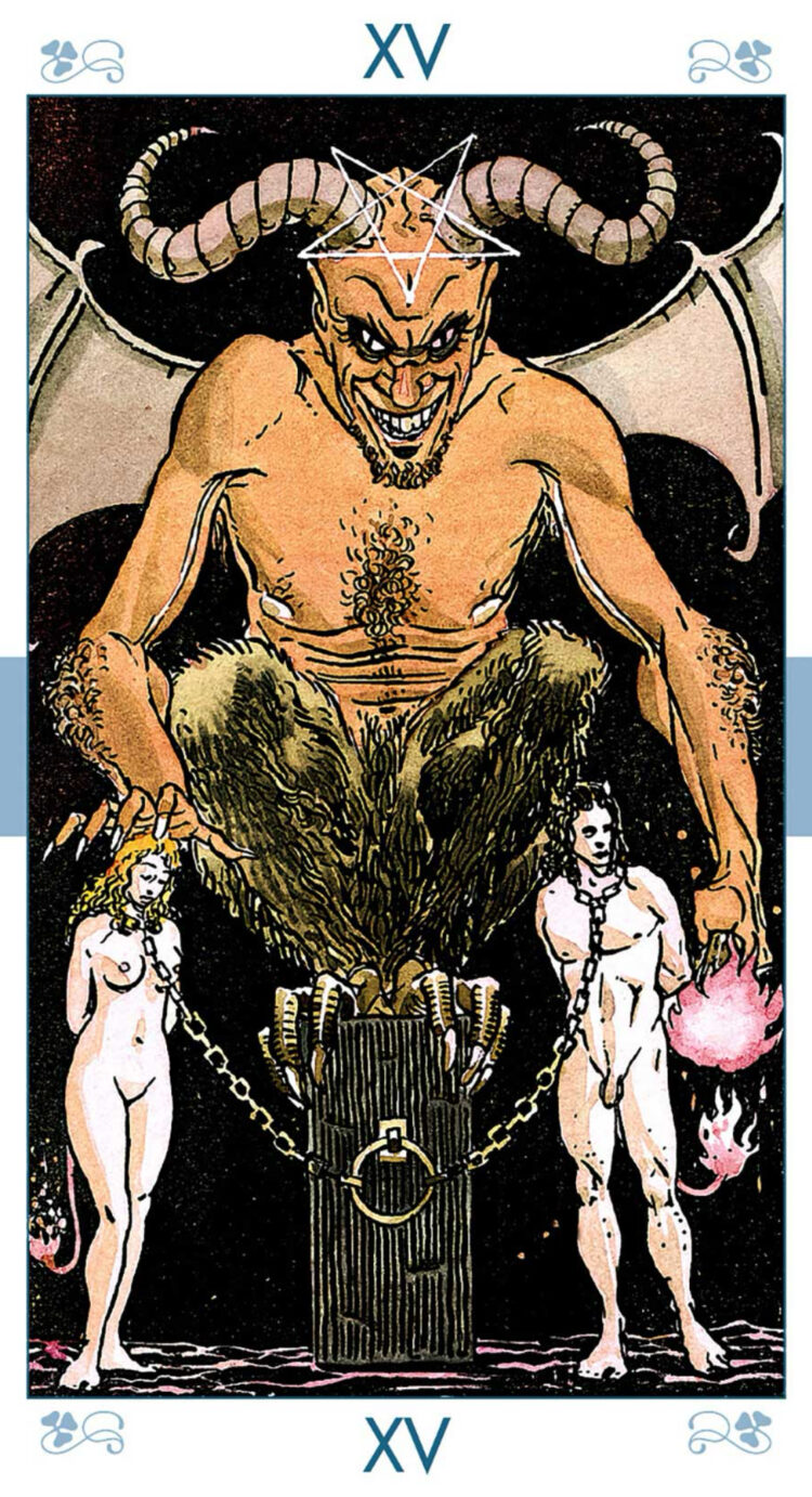 “Today’s a great day to speak cautiously.” The Devil – Universal Tarot Deck & App Jo